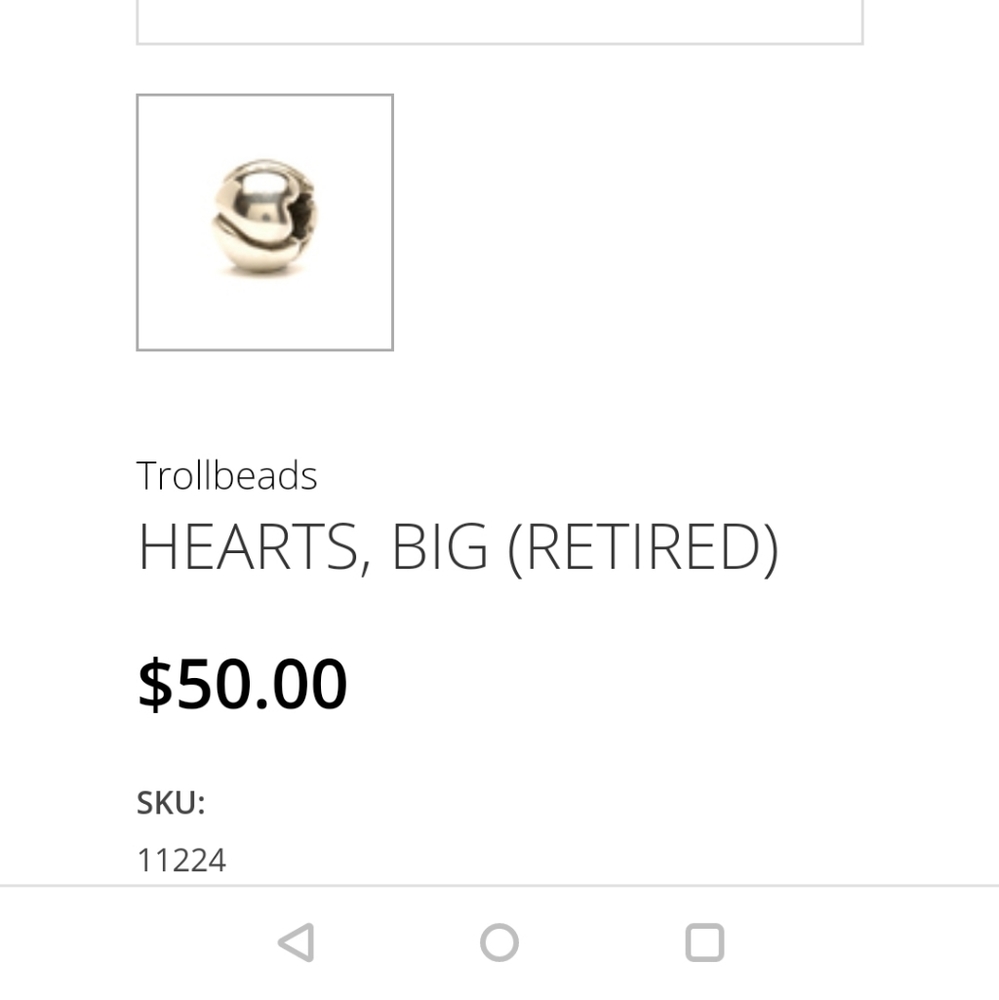 Trollbeads Hearts Big (Retired)